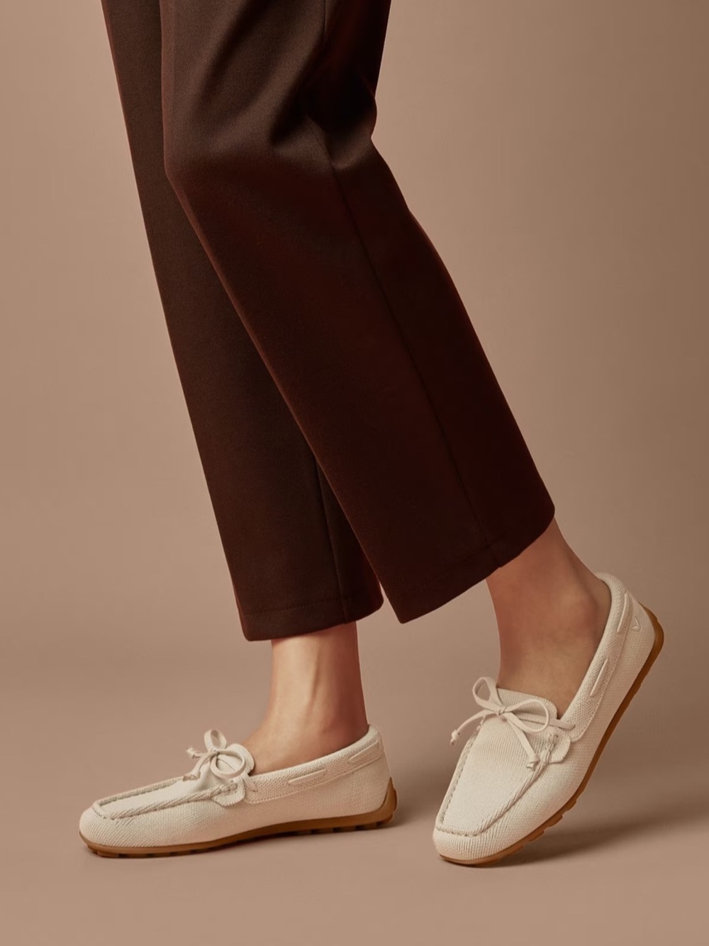 Vivaia Jackie Square Toe Loafers Flats Size 41.5 10 Almond NEW